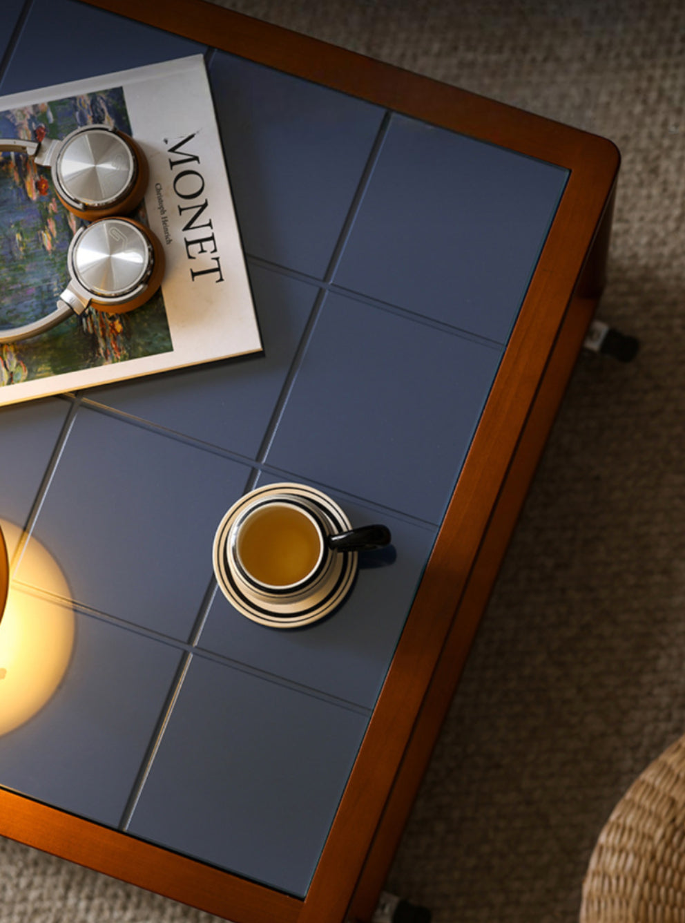 Checkerboard Solid Wood Coffee Table