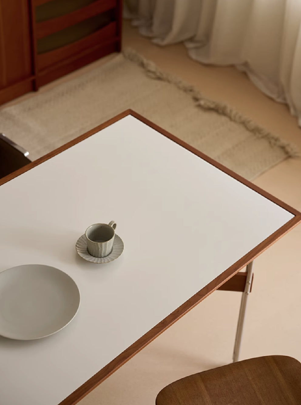 Aki Solid Wood, Stainless Steel and Sintered Stone Long Table