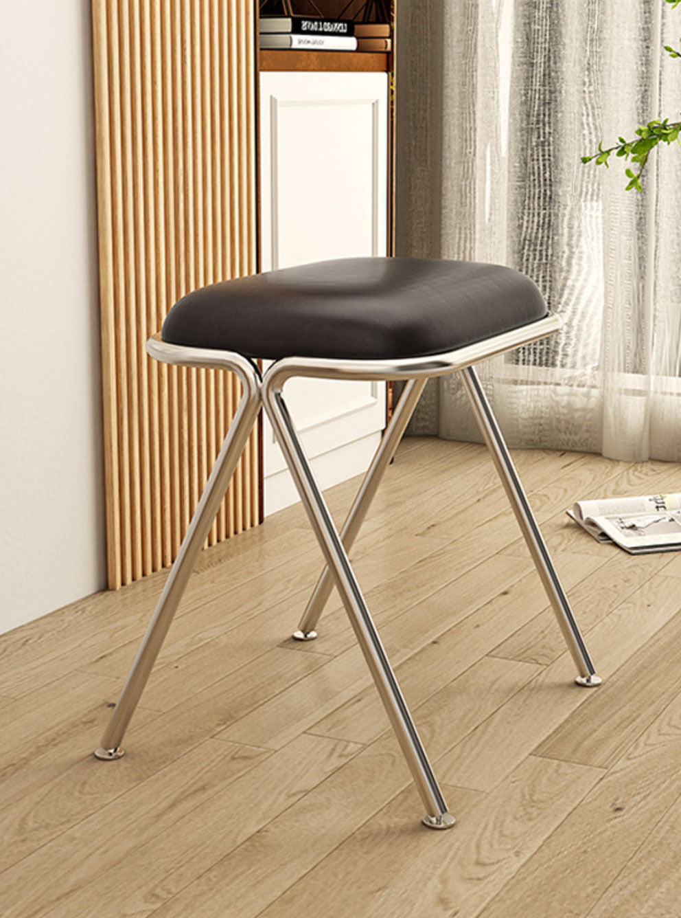 Stainless Steel Stool/Bench with Cushion