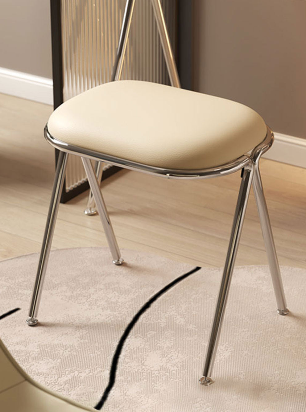 Stainless Steel Stool/Bench with Cushion – Happy Home Furniture