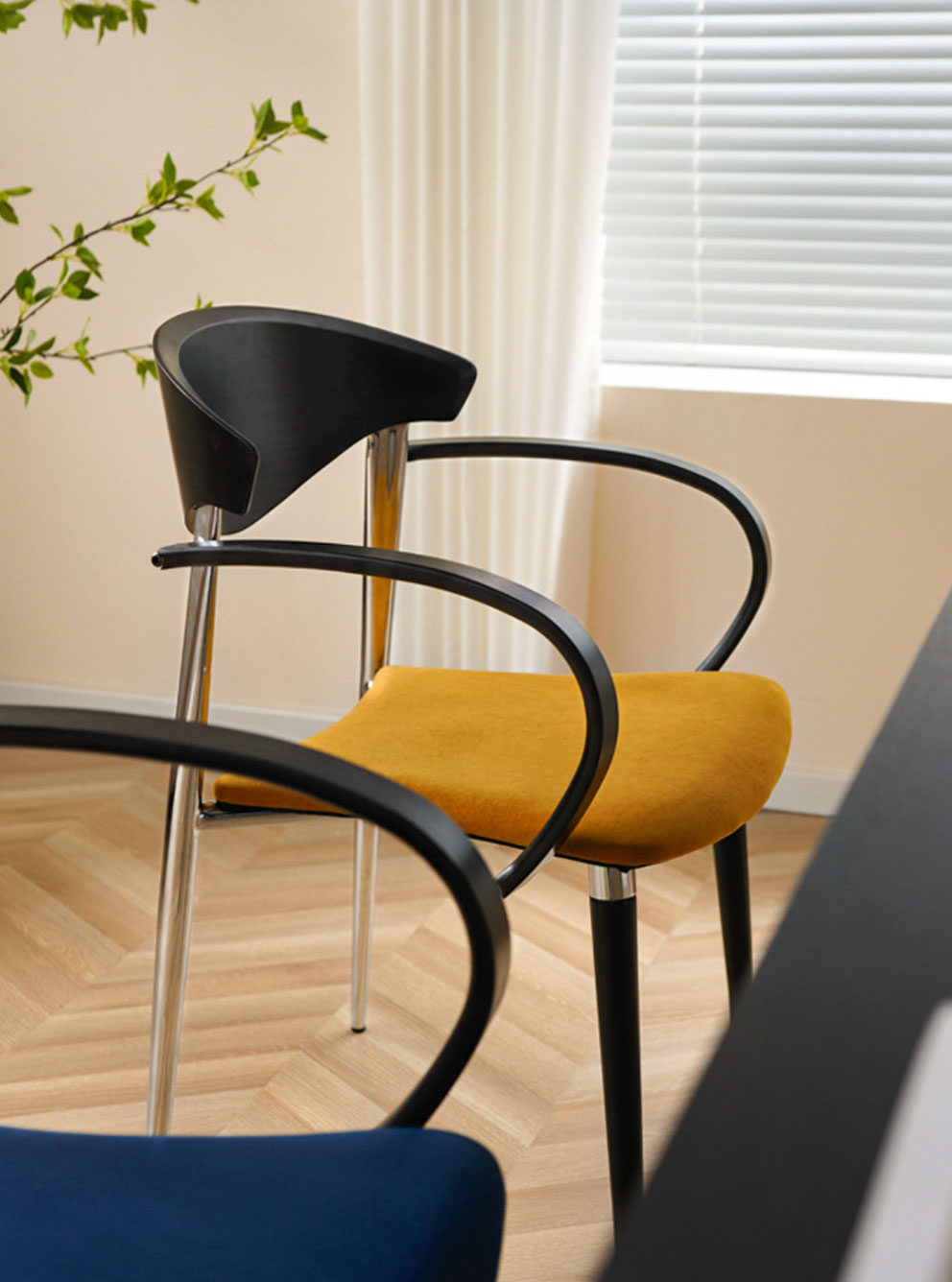 Coeo Stackable Stainless Steel Chair