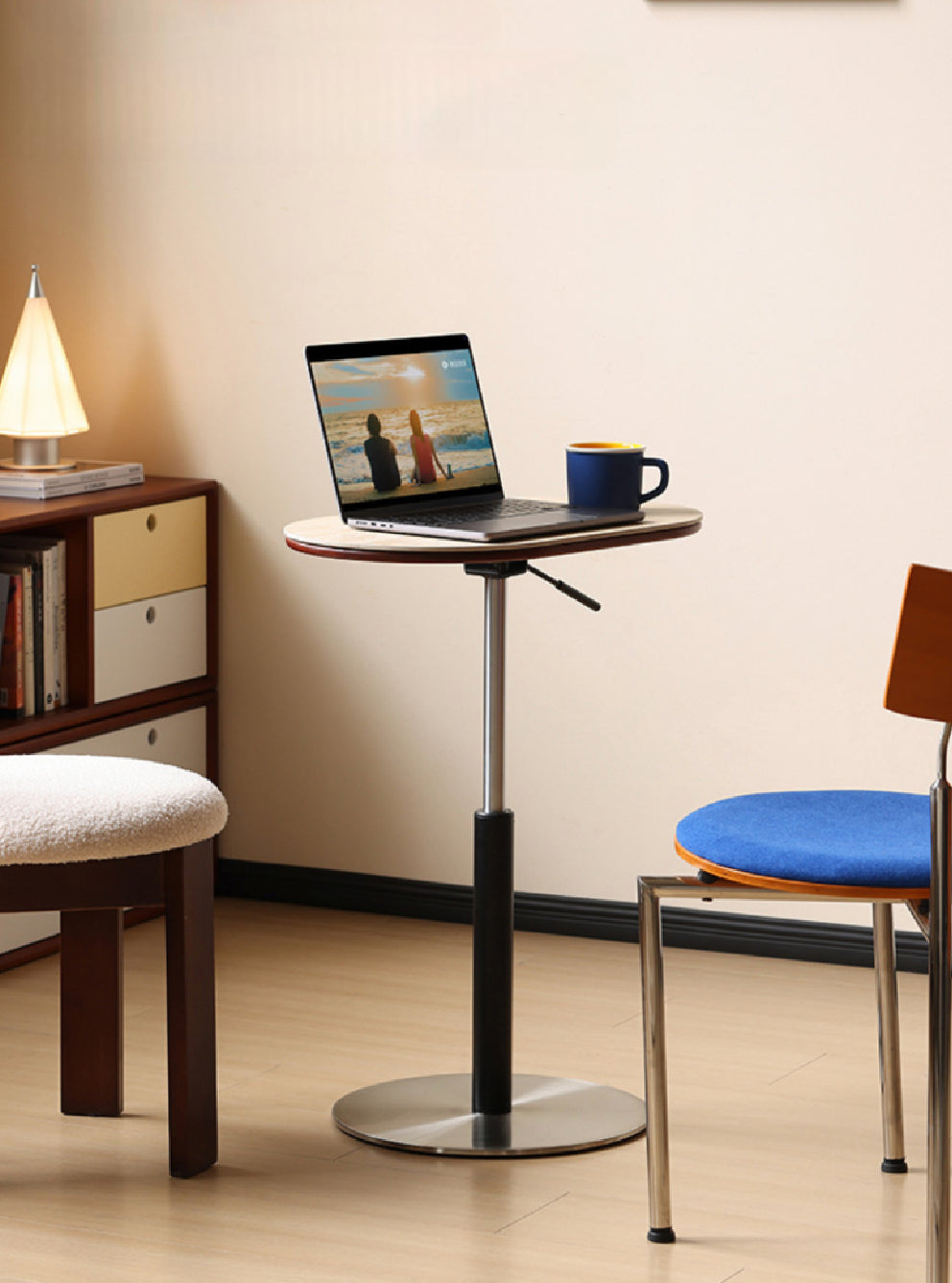 Lune Adjustable Height Side Table