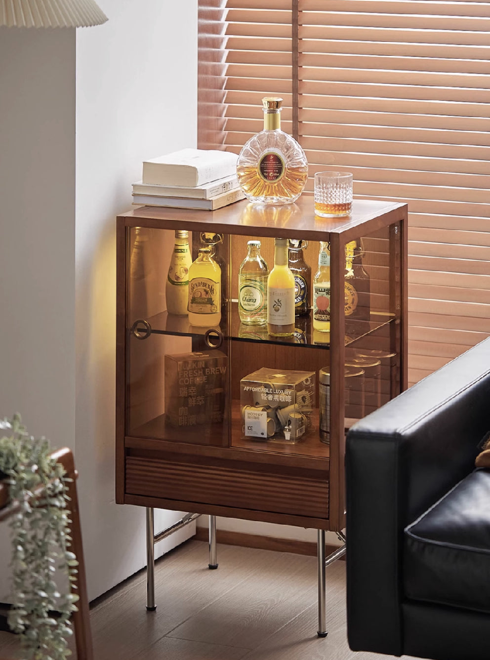 Cella Solid Wood Display Cabinet