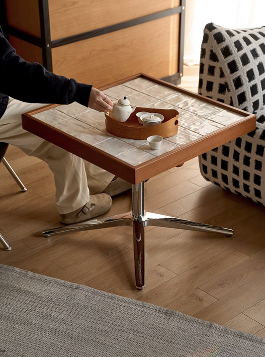 Tile Adjustable Height Side Table