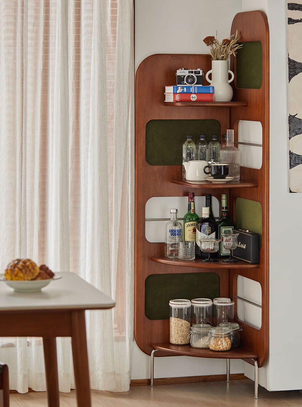 Cara Solid Wood Corner Rack – Happy Home Furniture
